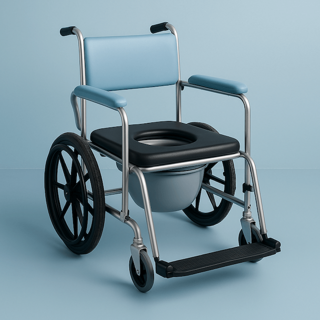 Patient Wheel Chair with Commode